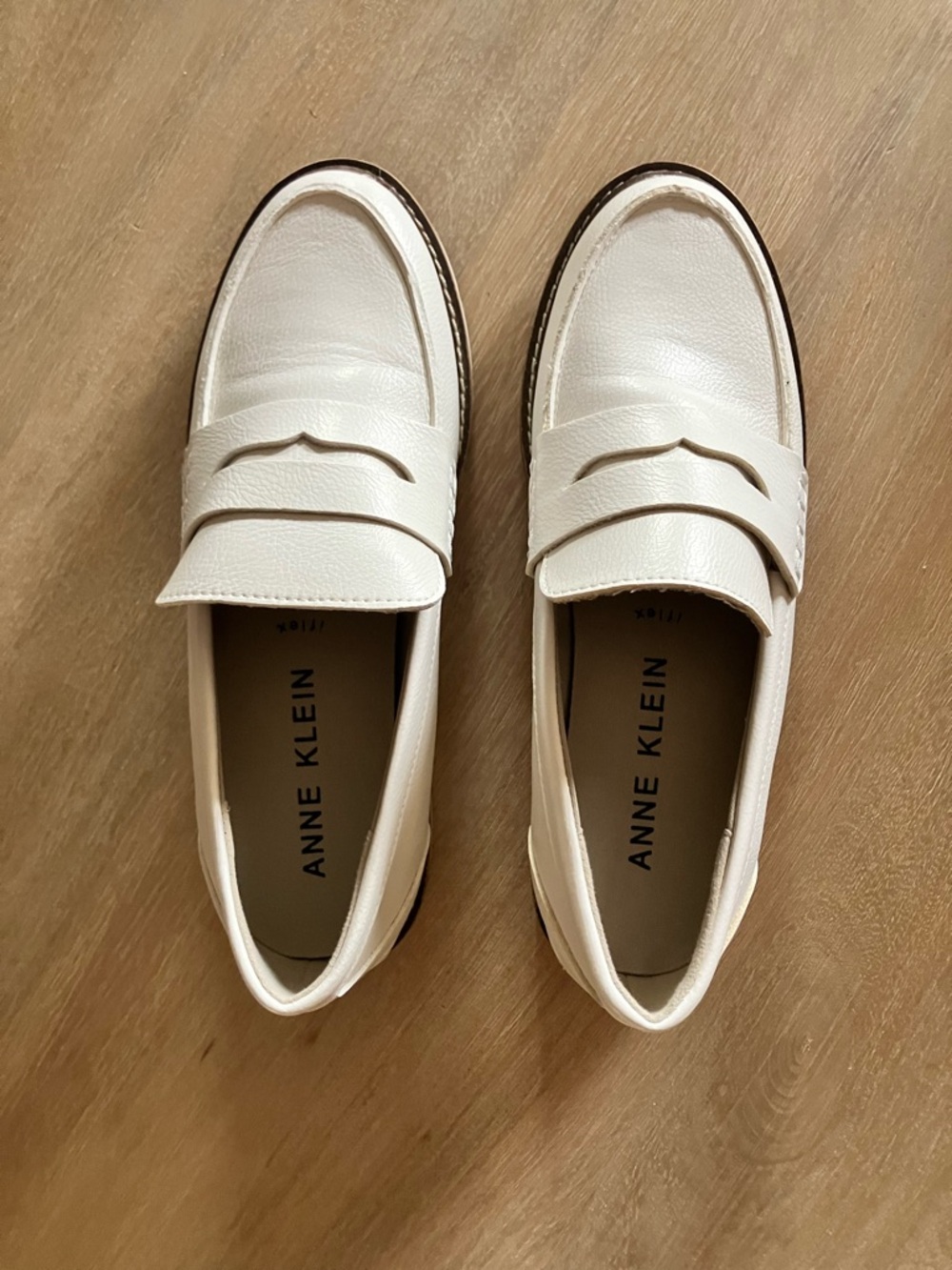 Anne Klein White Everly Penny Loafer - Picture 5 of 9